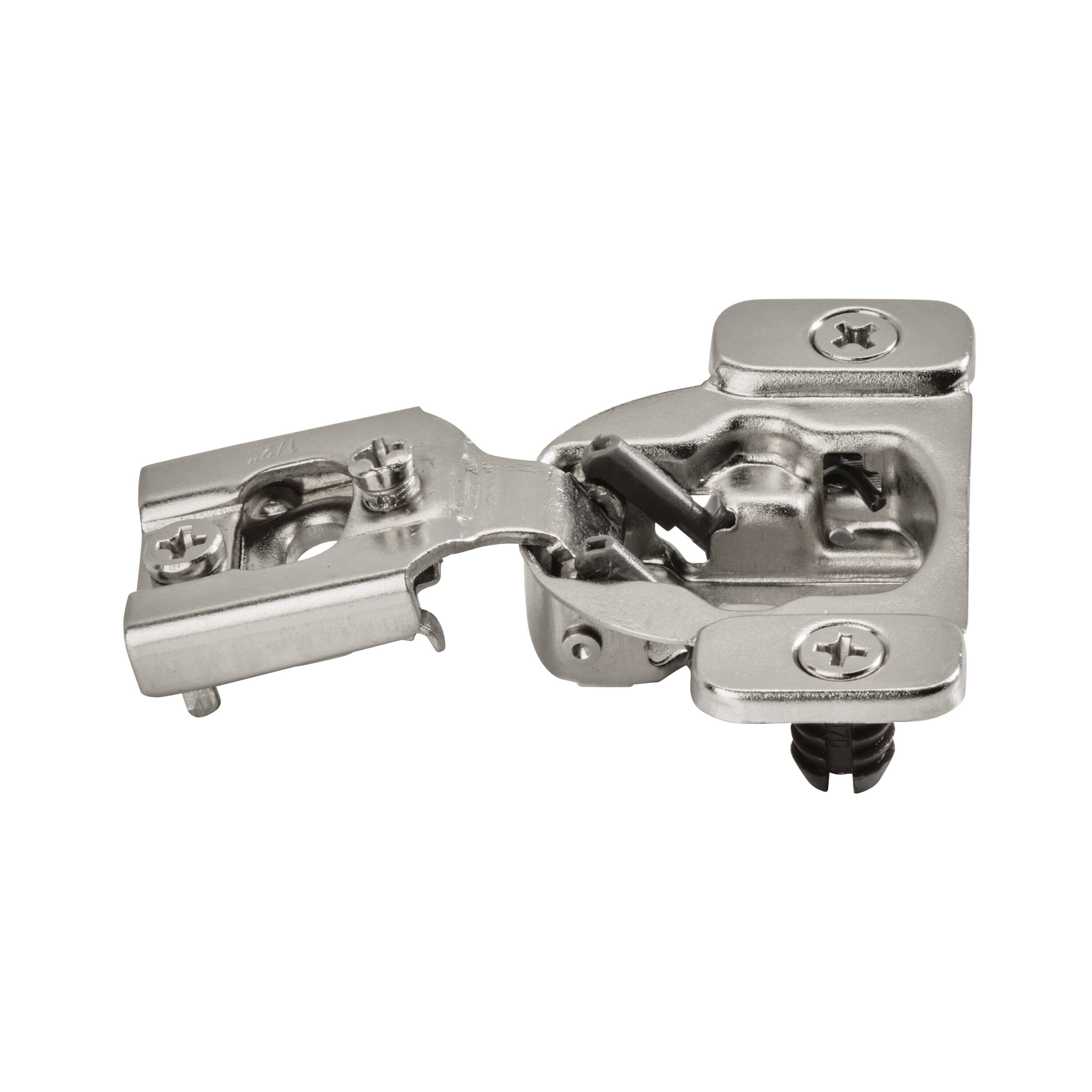 Concealed Cabinet Hinge, Nickel, 1/2 in. Overlay, 2-Pack by Amerock