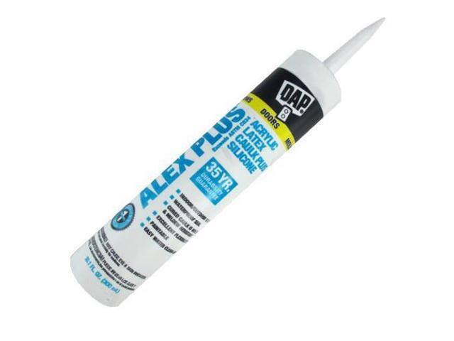 Dap Alex Plus Acrylic Latex Caulk with Silicone, White- 10.1 oz tube