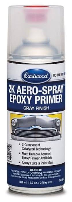 Eastwood catalyzed Technology 2K AeroSpray Epoxy Durable Primer Gray 12 oz