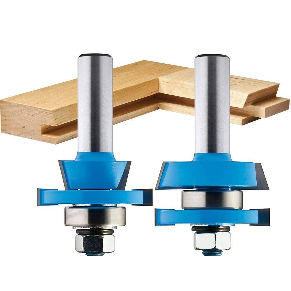 Rockler 2-pc. Rail and Stile Shaker Cutter Router Bit Set- 1/2