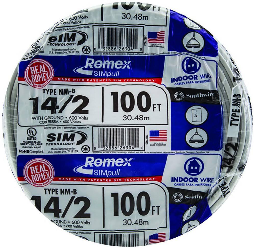 Southwire NMBWG Building Wire 14/2 100 ft.