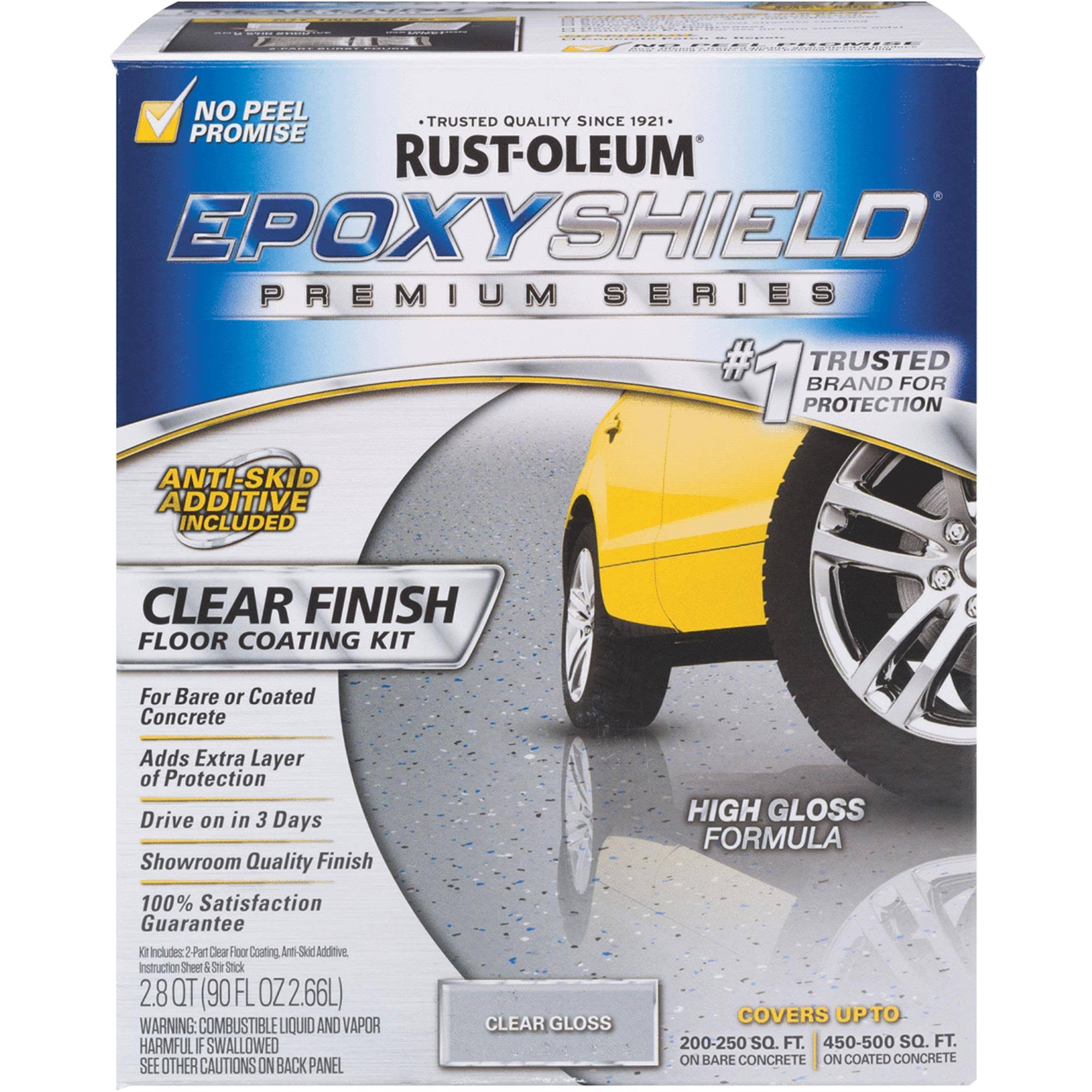 Rust-Oleum 292514 Epoxyshield Premium Floor Coating Kit, Clear, 90 oz