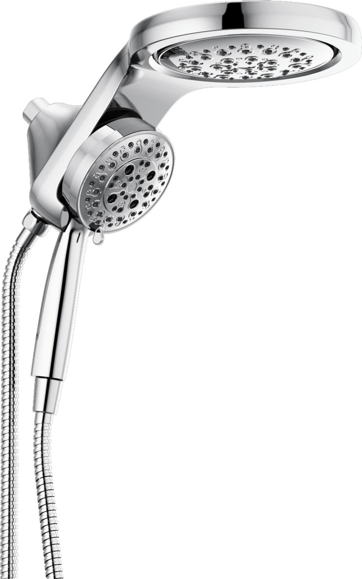 Delta Hydrorain H2Okinetic 2.5 GPM 5-Setting Two-in-One Shower Head, 58680-25 Lumicoat Chrome