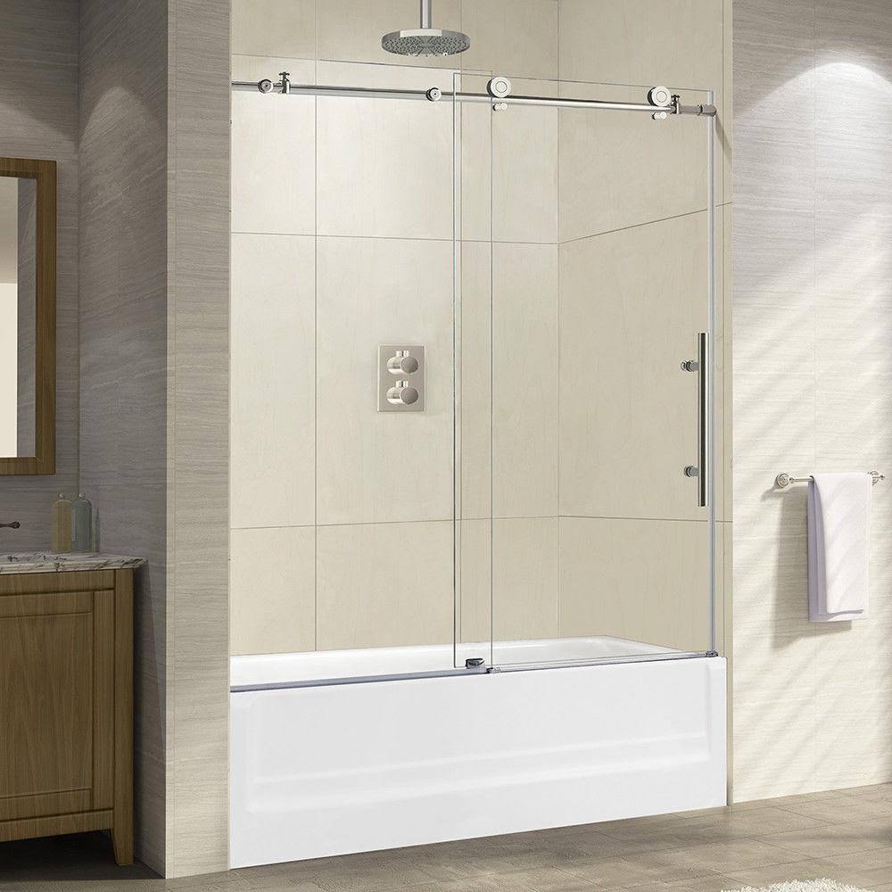 Woodbridge Frameless Sliding Tub Door 56