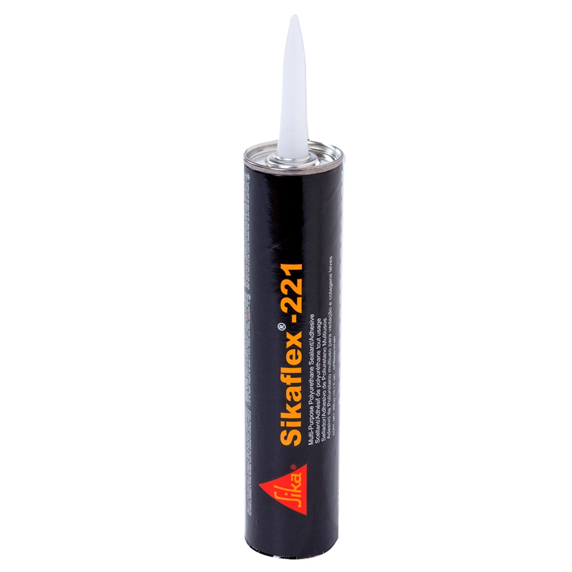 Sika Sikaflex 221 Multi-Purpose Polyurethane Sealant-Adhesive- 10.3oz(300ml) Cartridge- Aluminum Gray