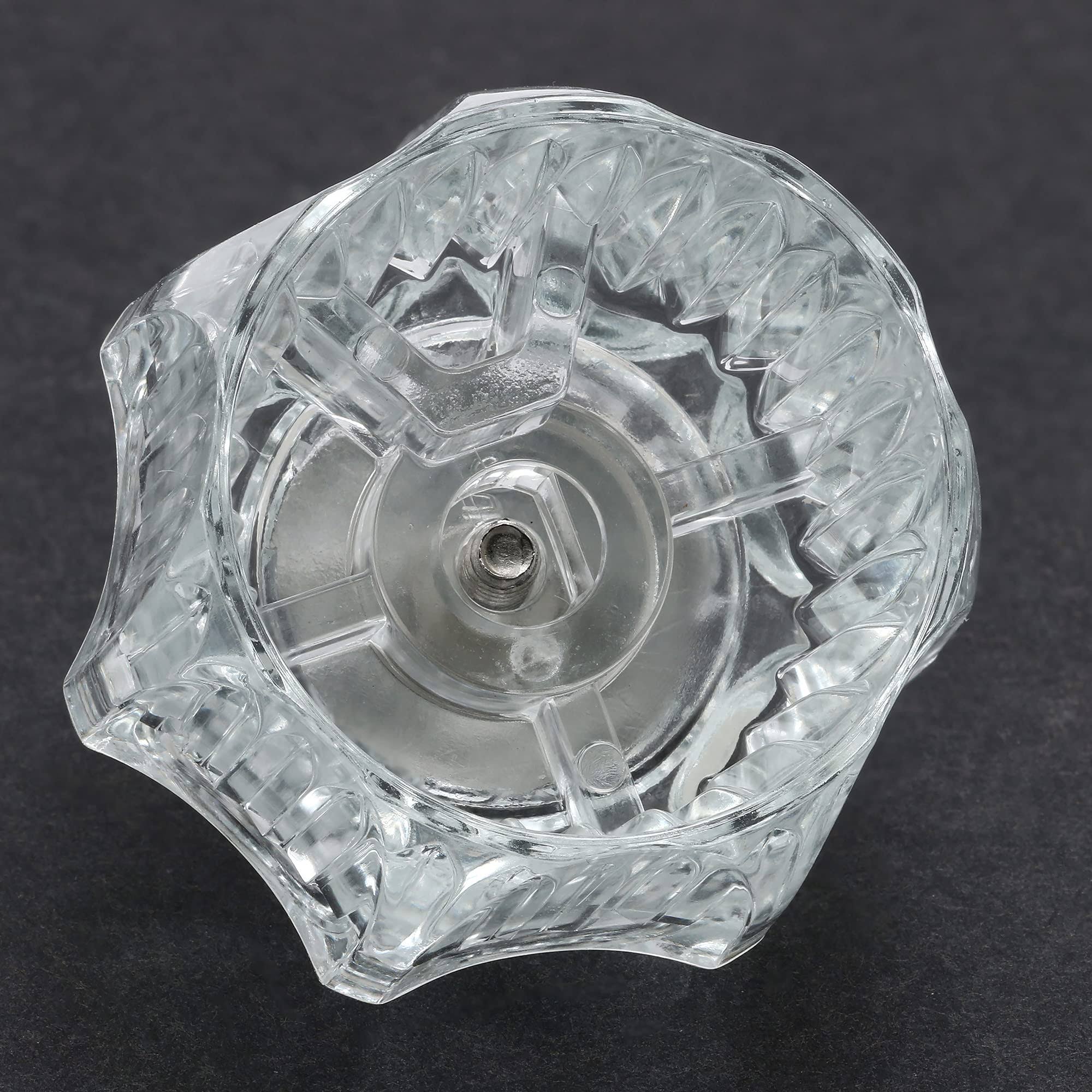 Prime-Line MP54260 Universal Hot and Cold Faucet Handles 1-5/8 in. Height Clear Acrylic Delta