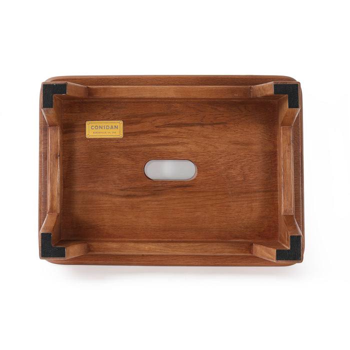 CONSDAN Step Stool for Bed, USA Grown Oak,Wooden Step Stool for Adults