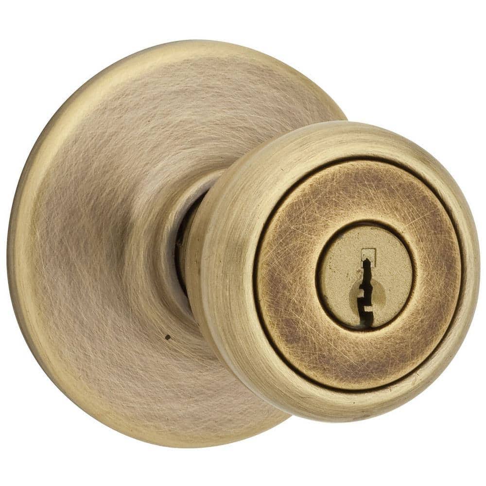 Kwikset Antique Brass Tylo Entry Knob