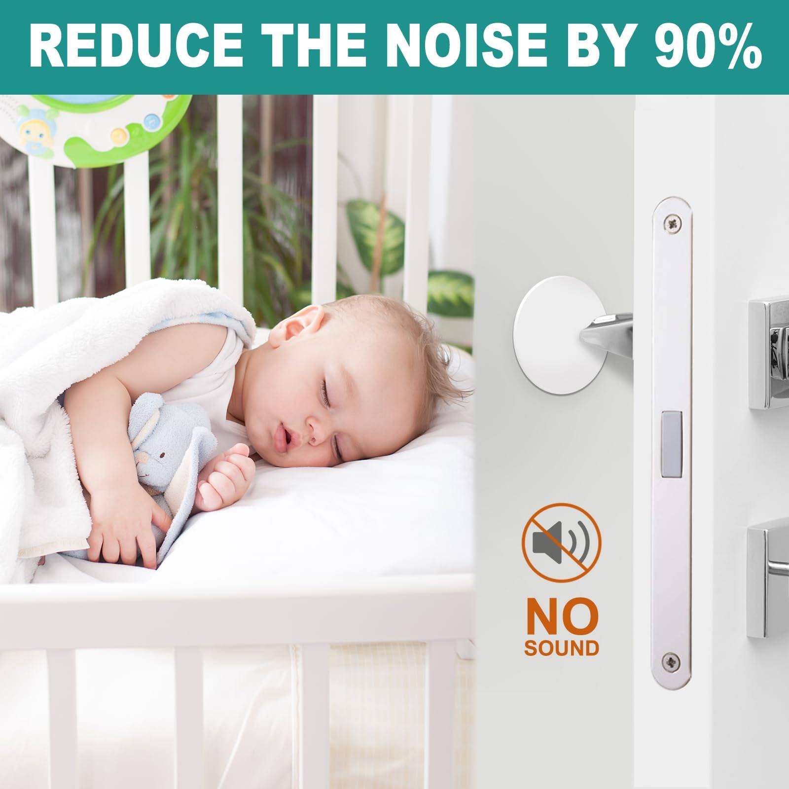 GroTheory Door Stoppers Wall Protector, 4 Pack Large 3.15