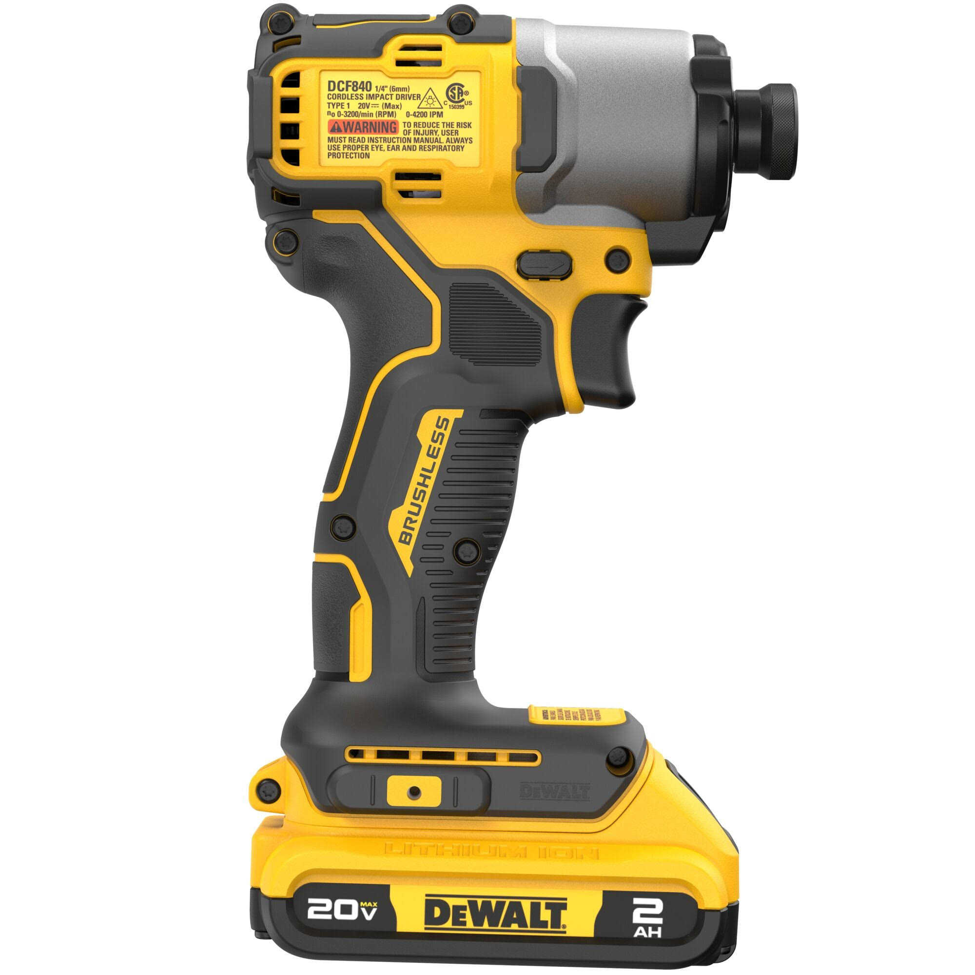 DeWalt 20V Max Brushless Cordless 1/4 in Impact Driver Kit- DCF840D1