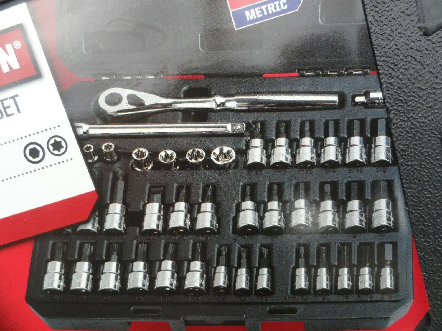 Craftsman 42 Piece 1/4 and 3/8-Inch Drive Bit and Torx Bit Socket Wrench Set