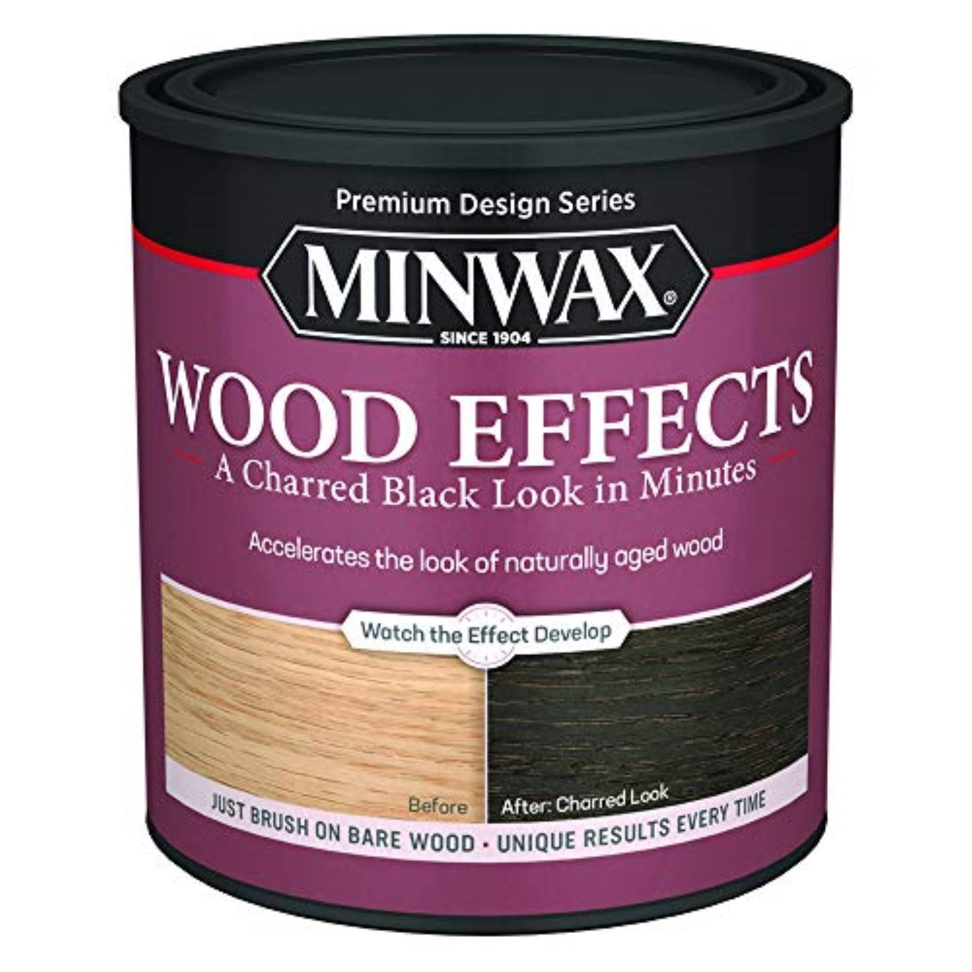 Minwax 404140000 Charred Black Wood Effects, 1 Quart