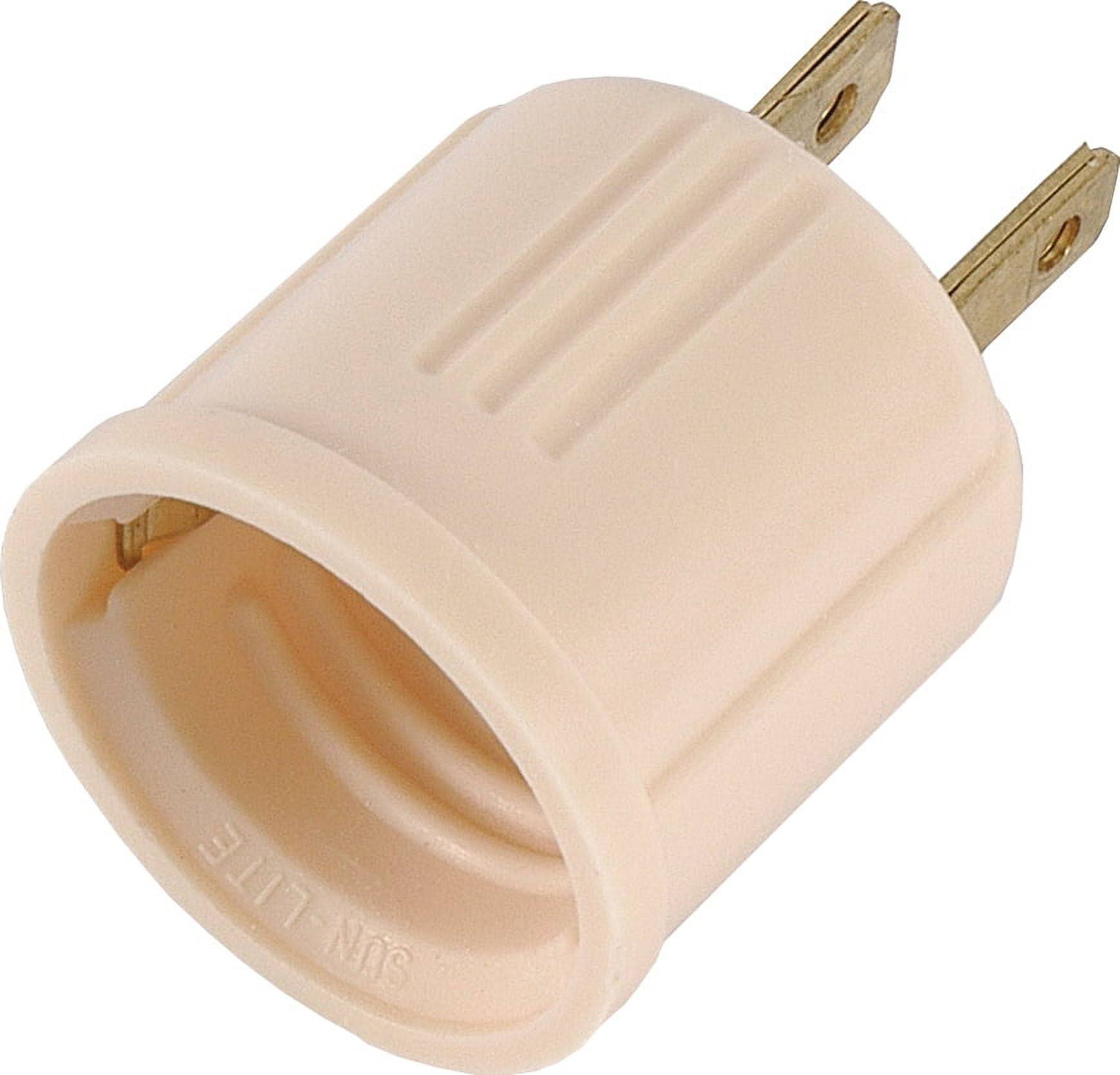 Hyper Tough Socket Adapter to Electrical Outlet, Polarized, Ivory, 52201, Size: One Size