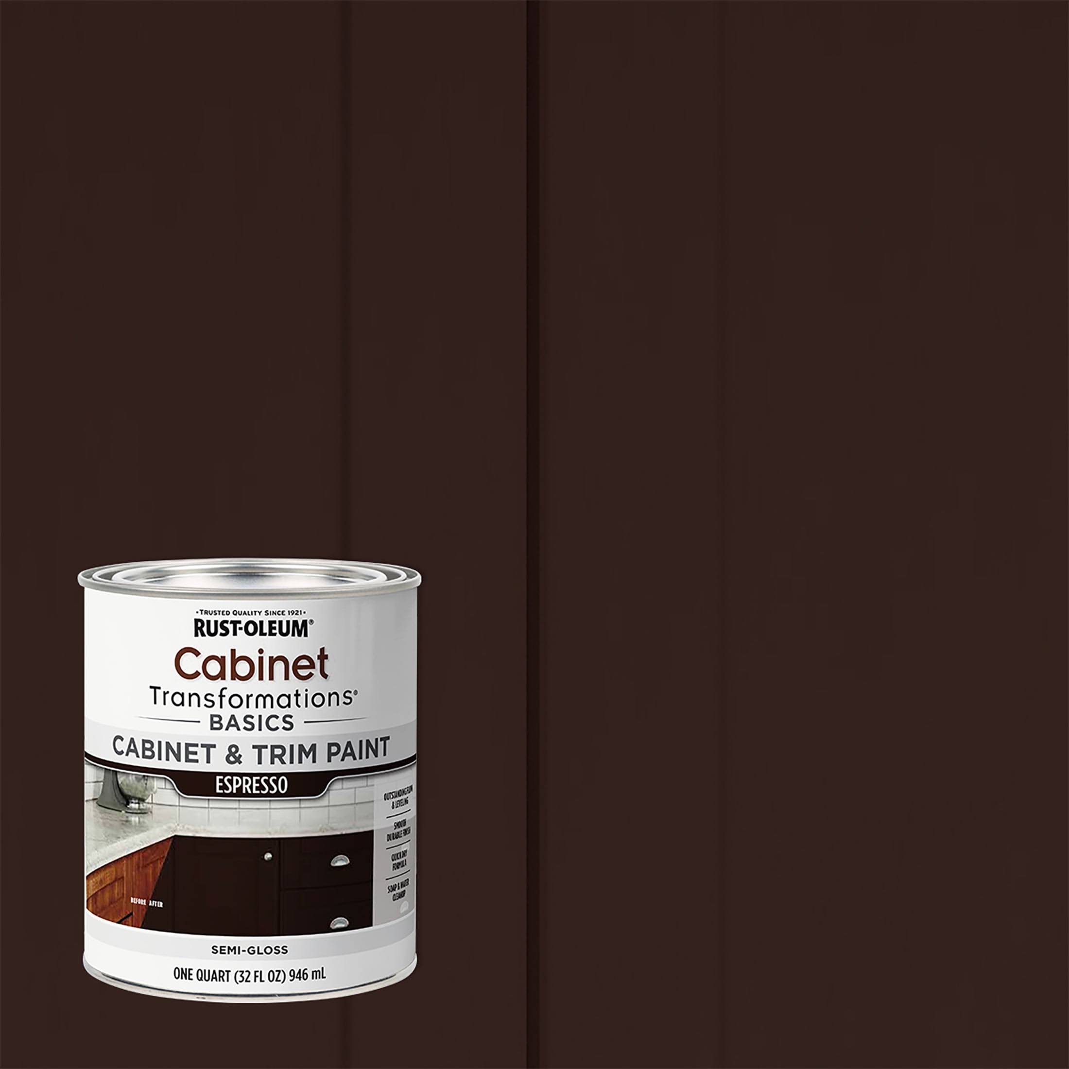 Rust-Oleum 372011 Cabinet & Trim Paint Semi- Gloss Espresso Quart