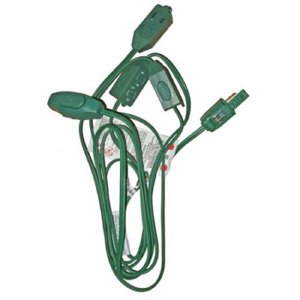 Holiday Time Christmas Lights Extension Cord, 12'