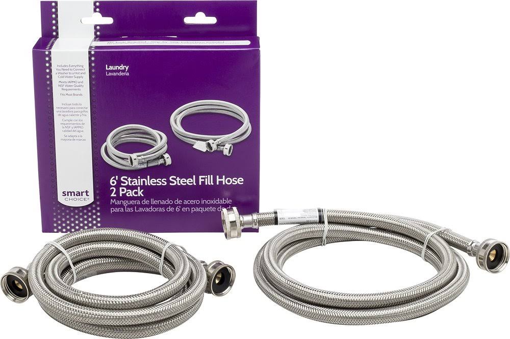 Smart Choice 6 ft. Stainless Steel Fill Hose (2-Pack)