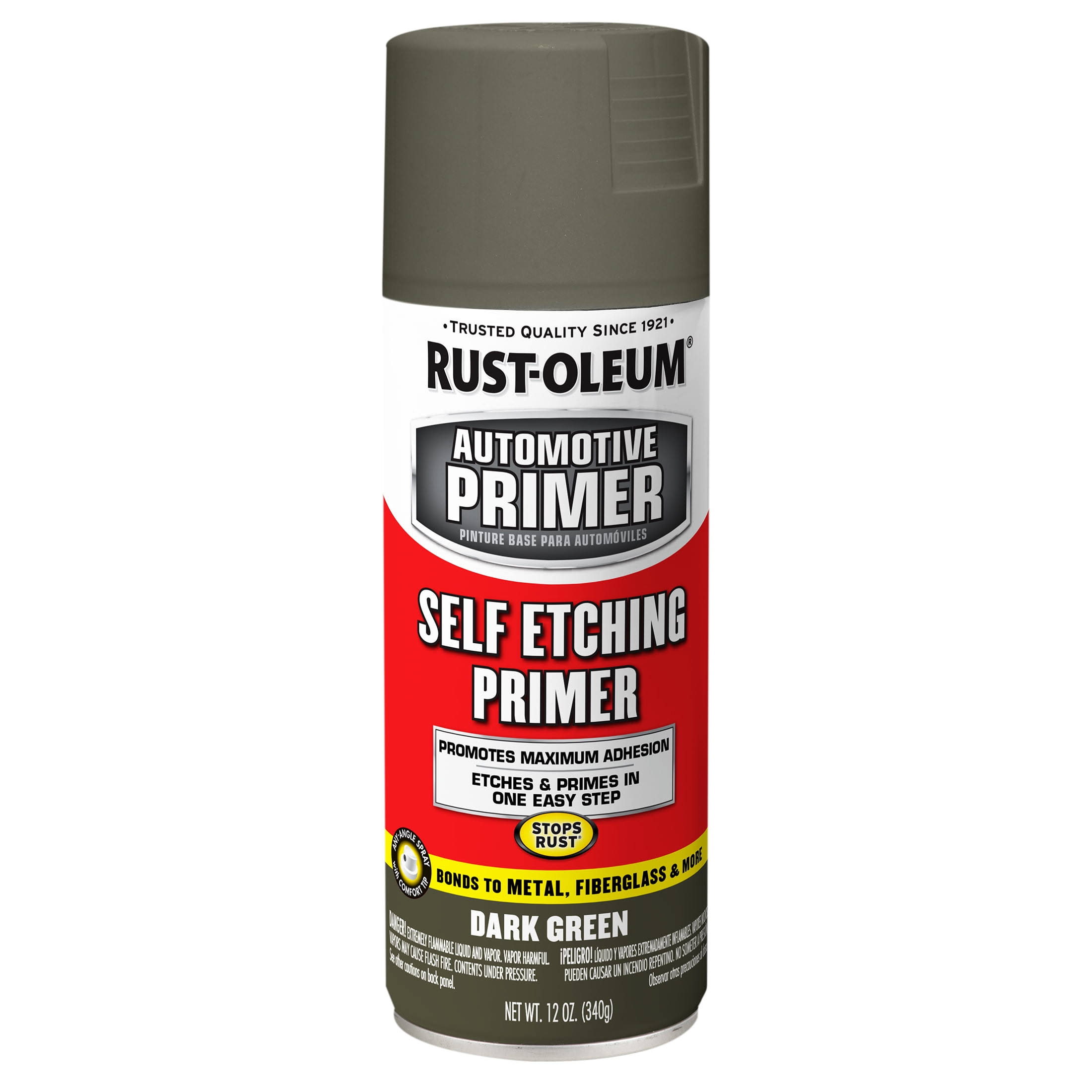 Rust-Oleum 249322 Self Etching Primer, Dark Green, 12 oz.