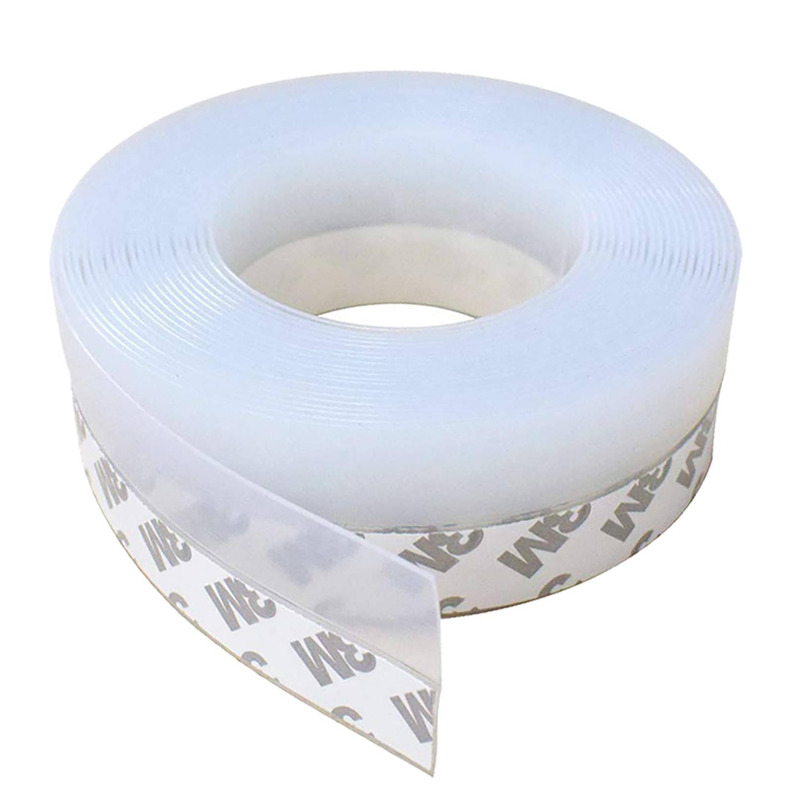 Gooswexmzl Silicone Seal Strip- Weather Stripping Door Window Seal-Door Strip Bottom Draft Stopper 16.5 Foot (25mm, Transparent)