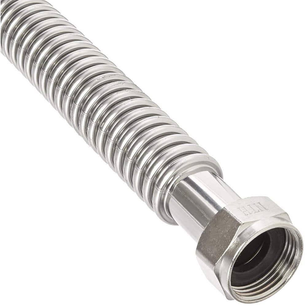 Charman Manufacturing 1 in. FIP x 1 in. FIP- 24 in. Stainless Steel Corrugated Water Heater Connector 173224