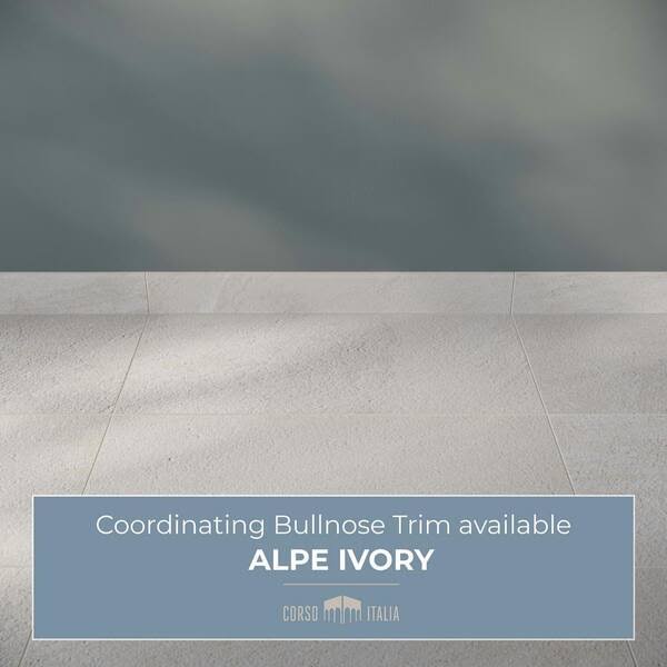 Corso italia Alpe Ivory 24 in. x 48 in. Quartzite Stone Look Porcelain Floor and Wall Tile (15.50 Sq. ft./Case)