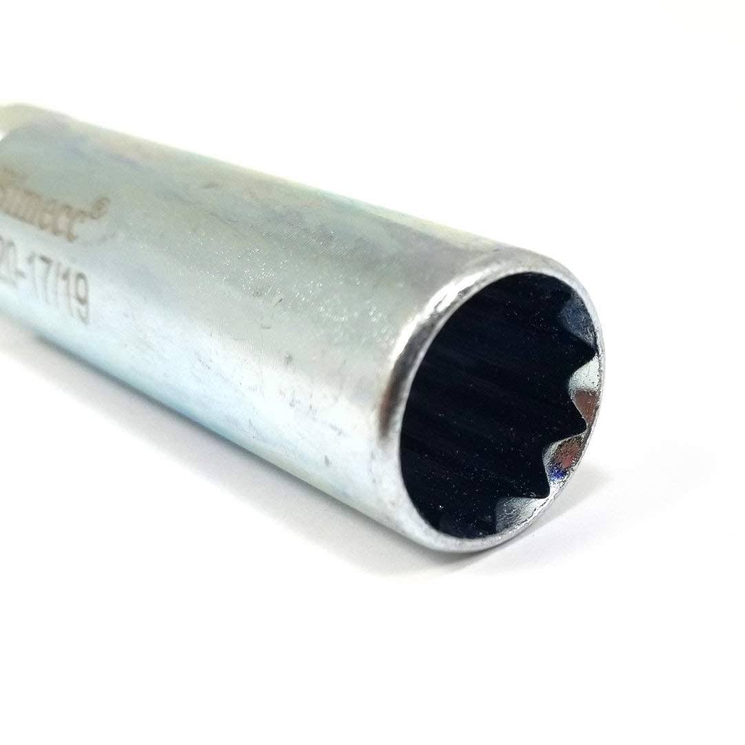 BIMECC TA20-17/19 10-Spline Lug Nut Tool Key, Passenger w/ 17mm & 19mm Hex Drive