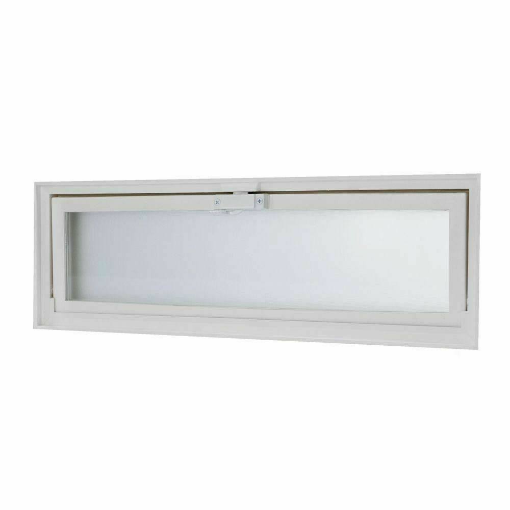 23.25 in. x 7.75 in. Hopper Vent with Screen for Glass Block Windows