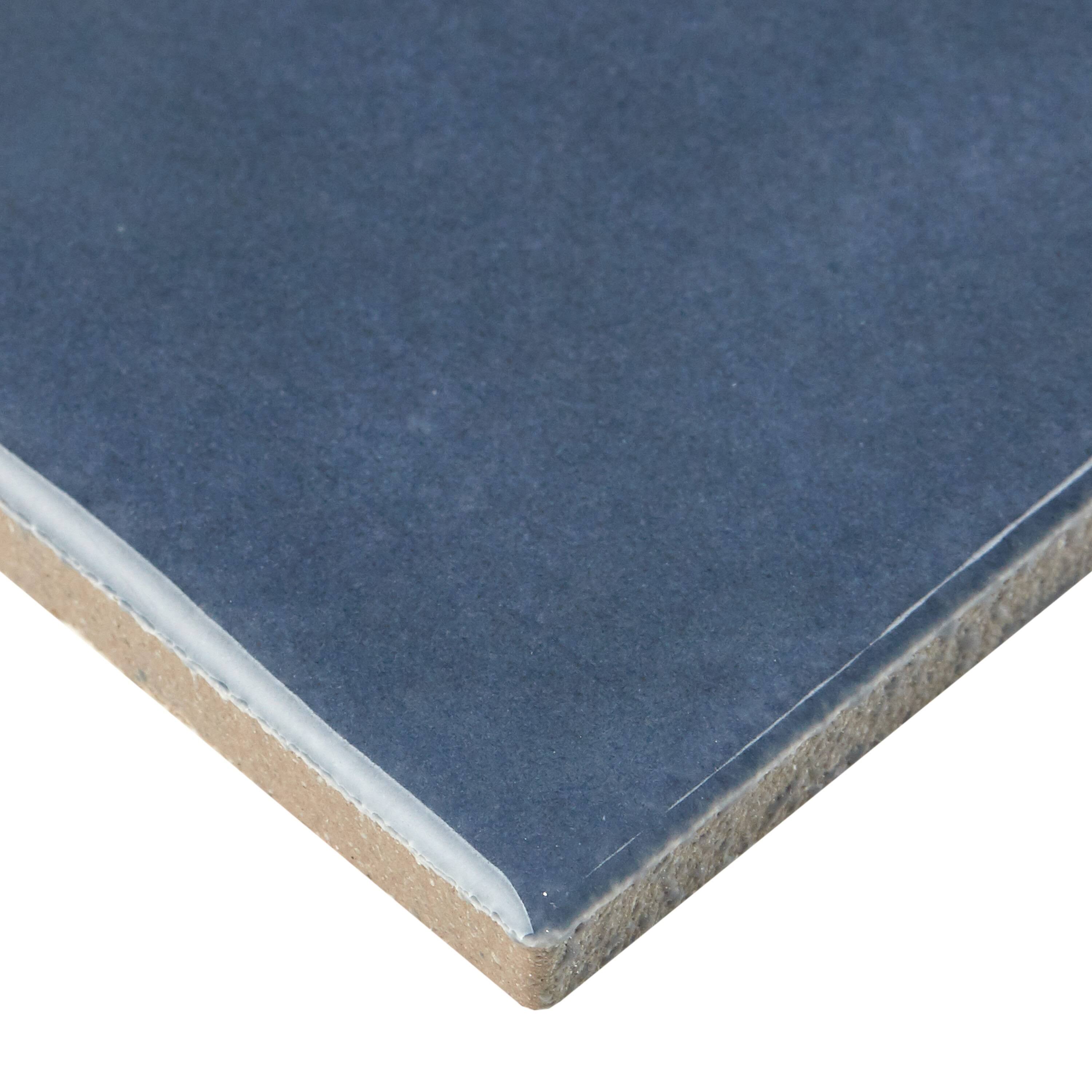 American Olean Union View Suede Blue 12-in x 12-in Glossy Ceramic Brick Wall Tile | UV2024BJHC1P2