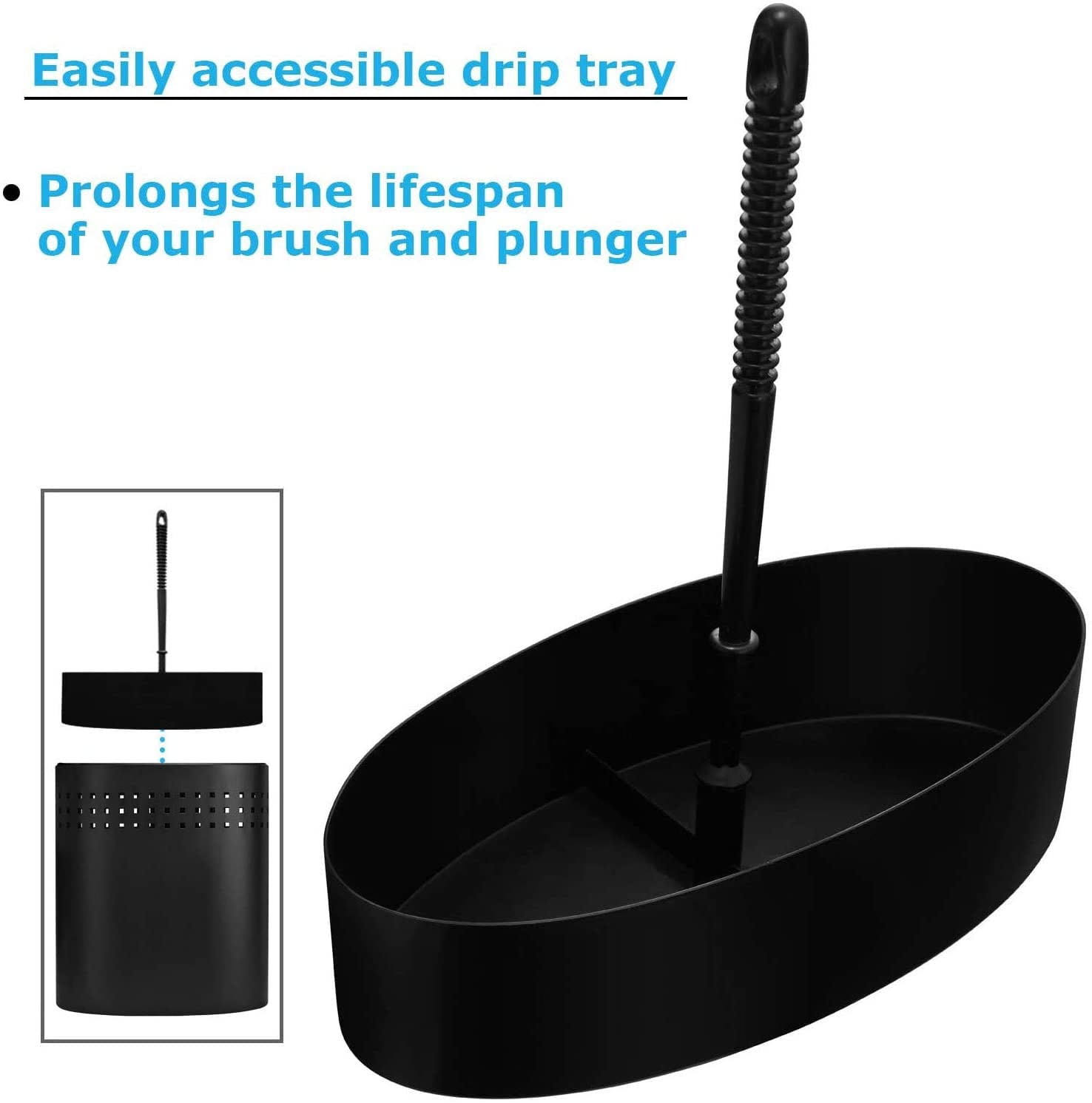 Blue Donuts Toilet Brush and Plunger Set Toilet Plunger Toilet Brush Combo Black