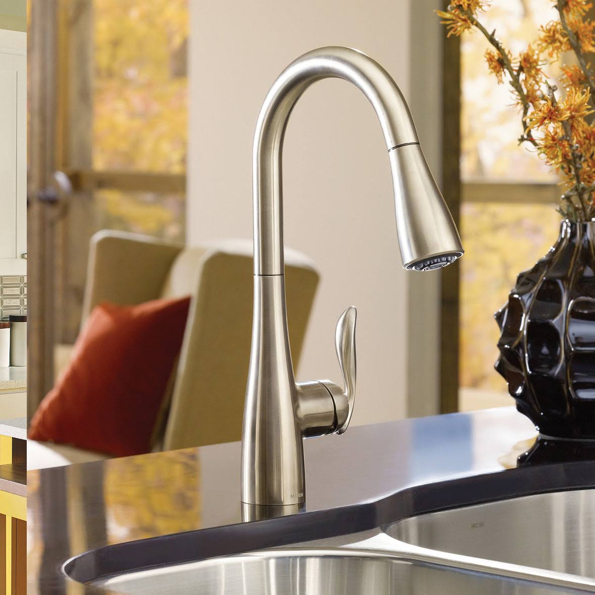 Moen 7594C Arbor One-Handle High Arc Pulldown Kitchen Faucet in Chrome