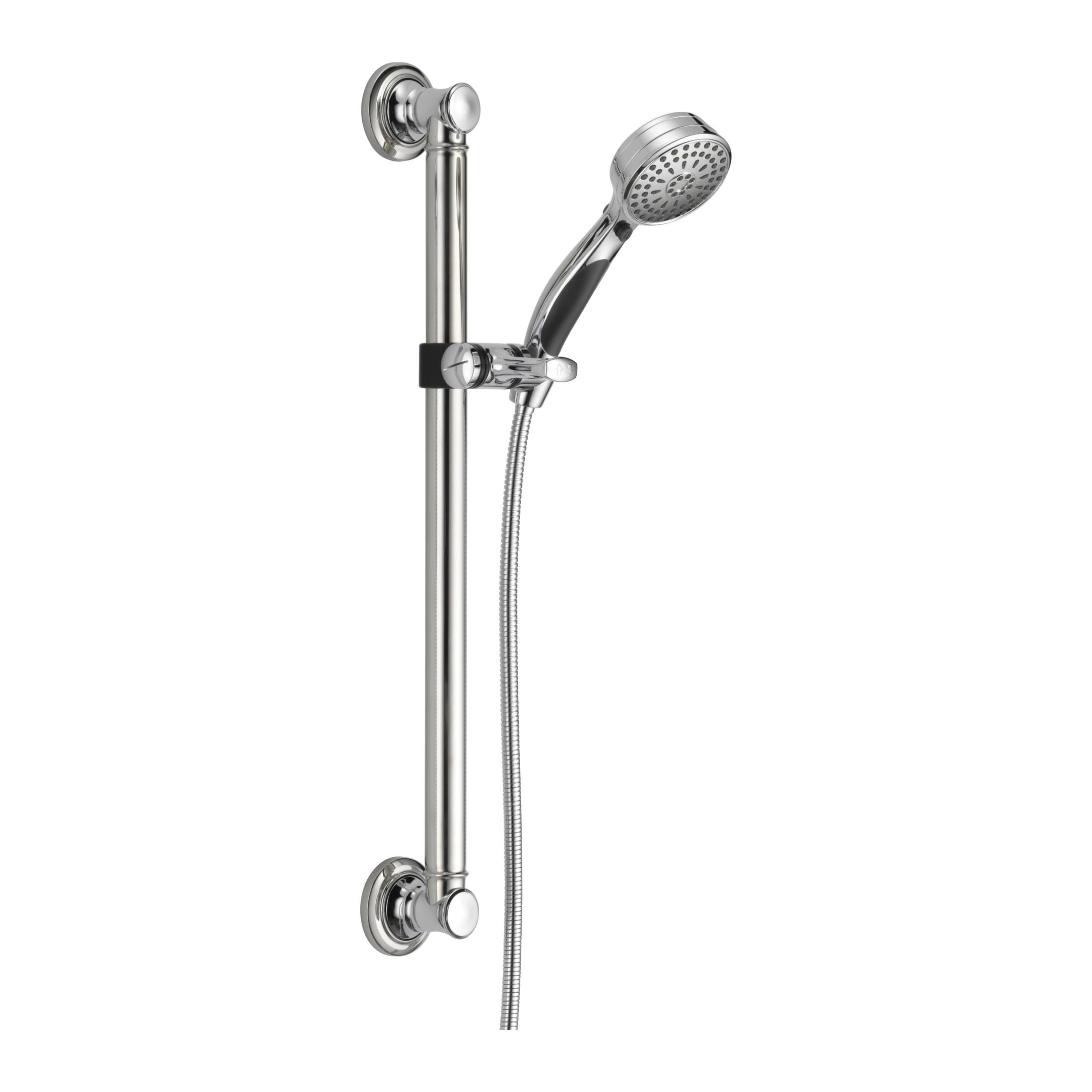 Delta 51900 ActivTouch 9-Setting Hand Shower with Traditional Slide Bar / Grab Bar Chrome