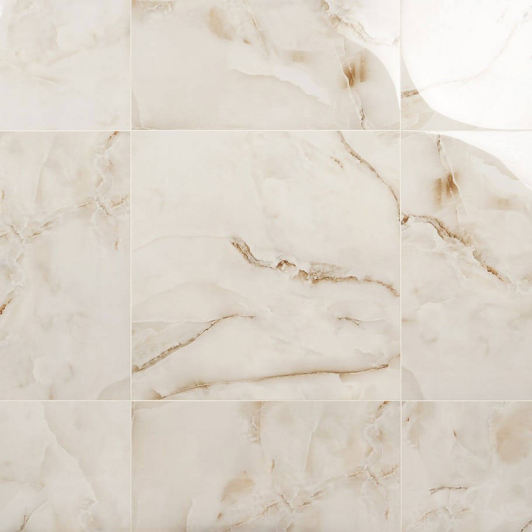 Ivy Hill Tile Selene Onyx Pearl 24 in. x 24 in. Polished Porcelain Floor and Wall Tile (15.49 Sq. ft. / CASE)