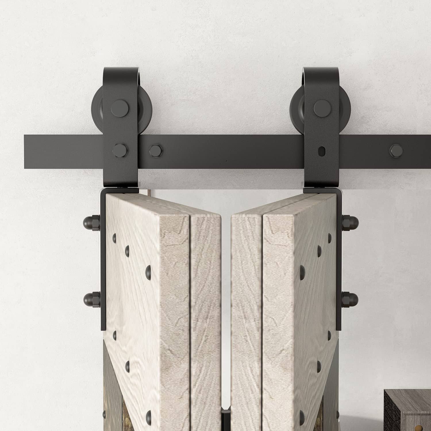 Coast Sequoia Embossing Bi-Fold Barn Door with Sliding Hardware Kit Coast Sequoia Size: 30