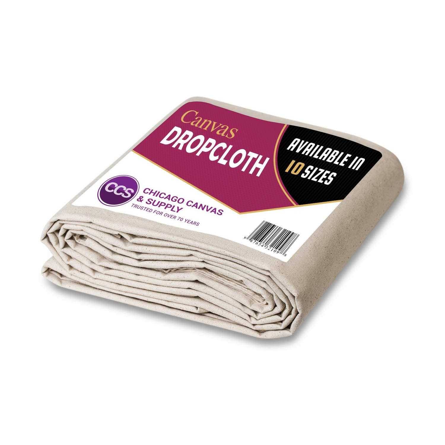 CCS Chicago Canvas & Supply All Purpose Canvas Cotton Drop Cloth, 4 by 15 Feet (Available in 10 More Sizes)