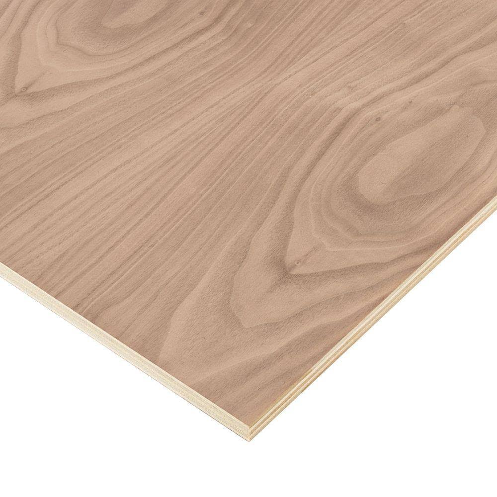 Columbia Forest Products 3/4 in. x 4 ft. x 4 ft. PureBond Walnut Plywood Project Panel (Free Custom Cut Available) 2342