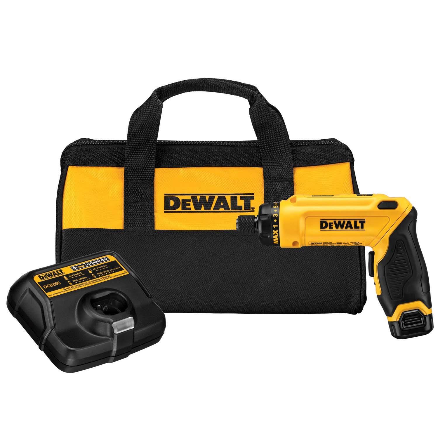 DEWALT- 8 V MAX* Gyroscopic Screwdriver 1 Battery Kit