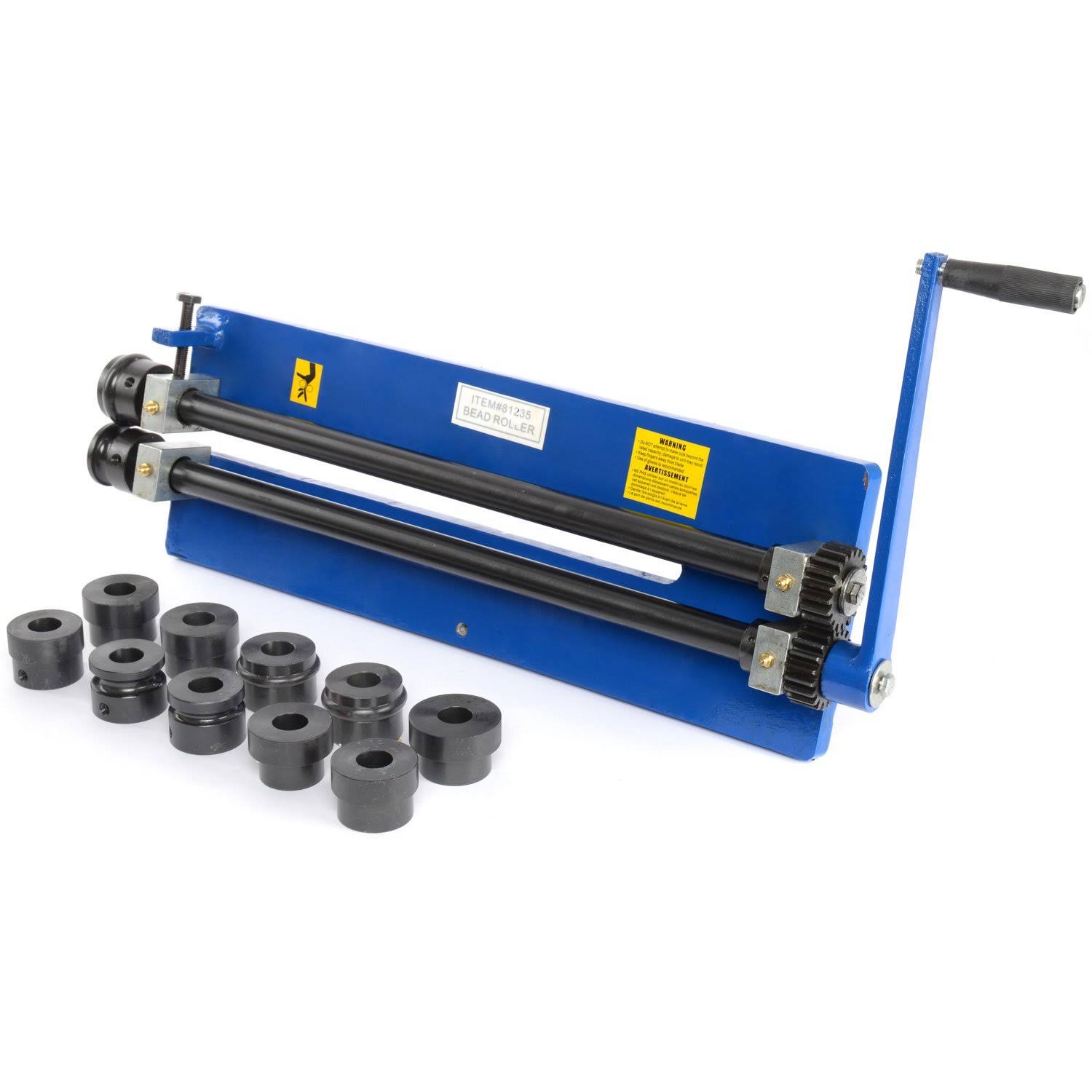 JEGS 81235 Bead Roller with Mandrels- Vise Mount- 17 Deep Throat