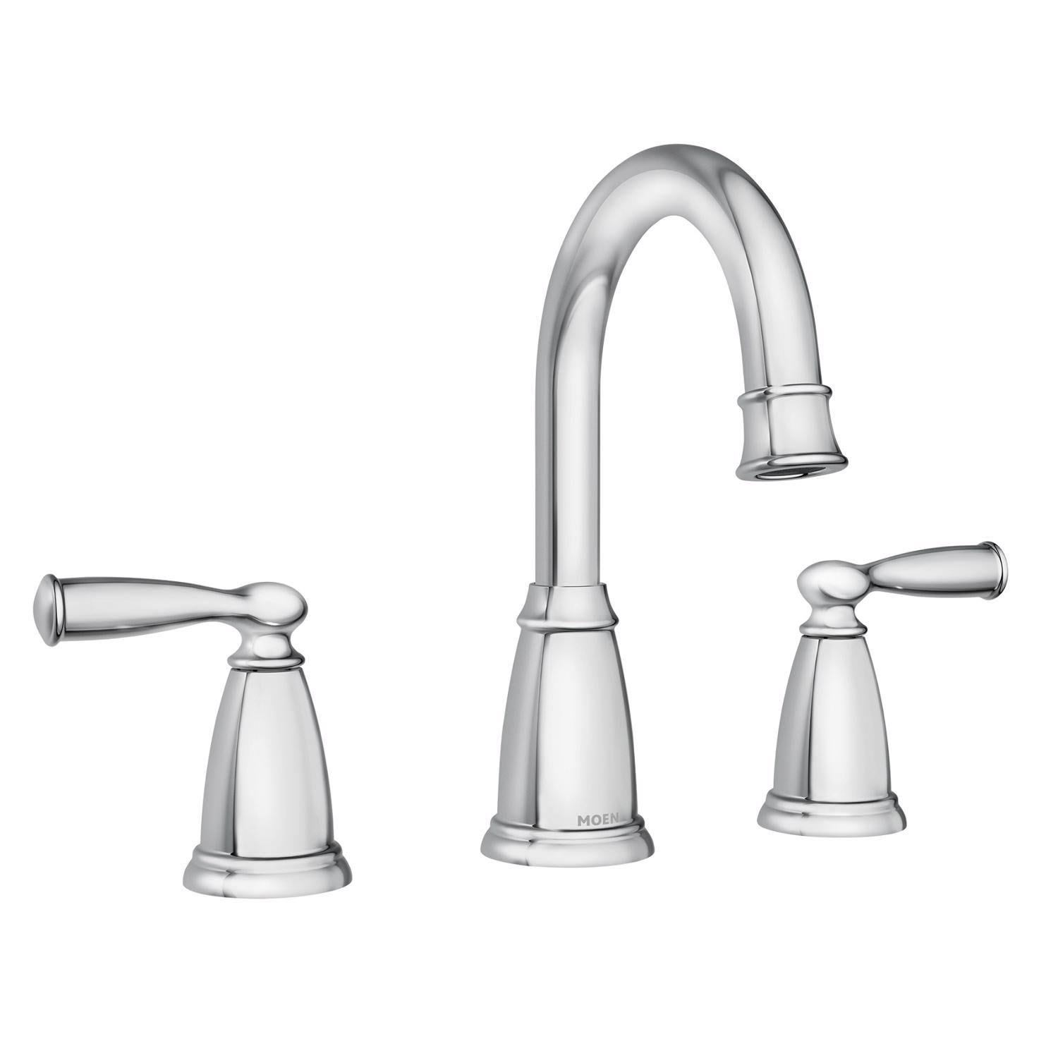 Moen Banbury 8 in. Widespread Double Handle High-Arc Bathroom Faucet in Chrome