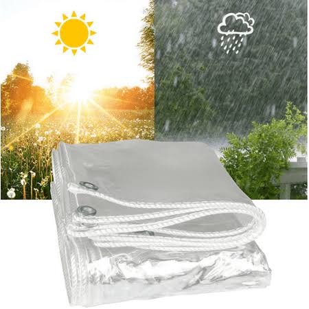 Clear Tarps Heavy Duty Waterproof for Greenhouse Garden Patio, 6 x 6