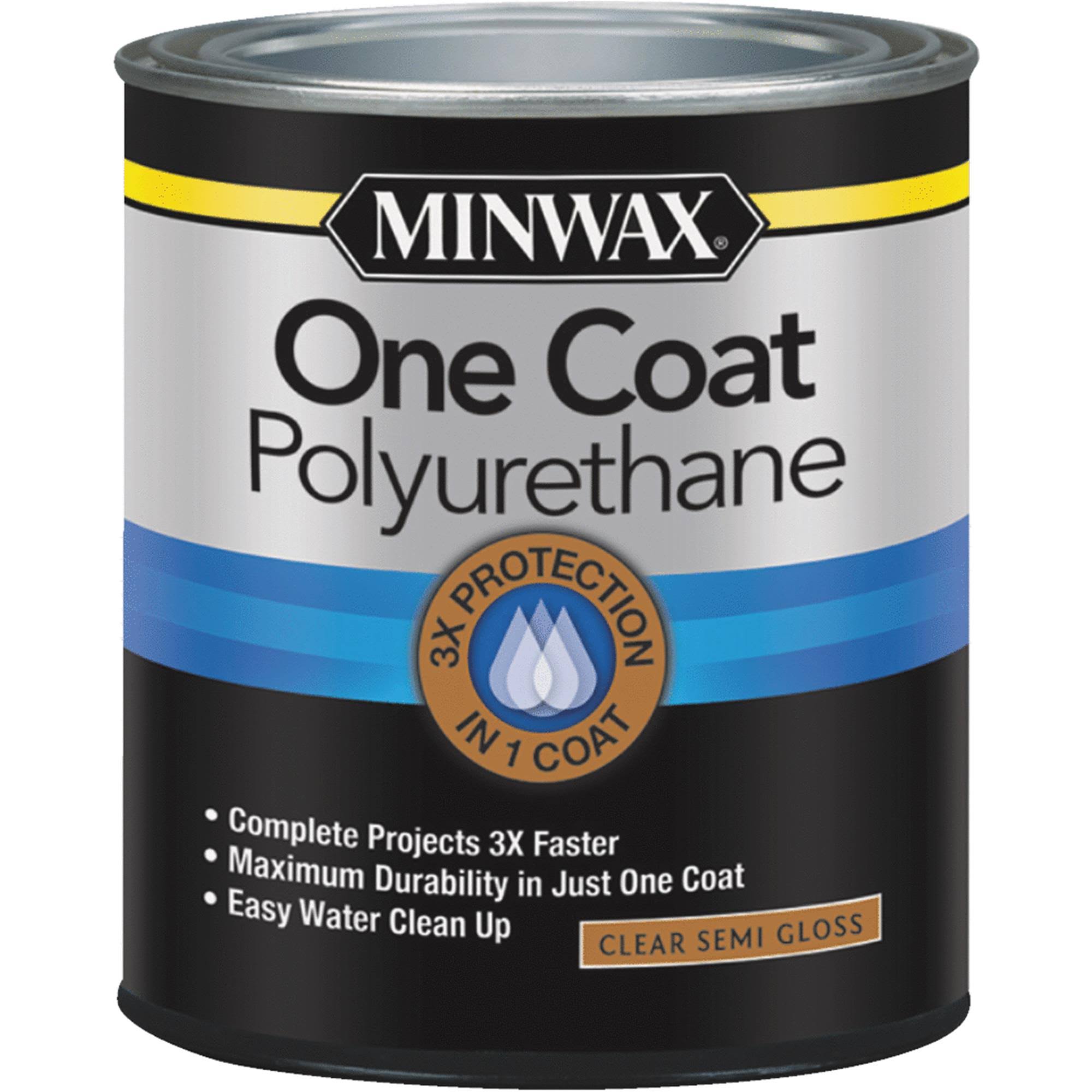 Minwax 356150000 One Coat Polyurethane Semi-Gloss- 1 qt.