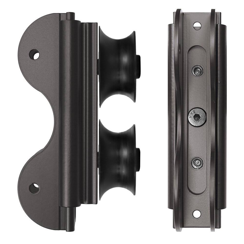 Quiet Glide Standard Rolling 9-Foot Maple Ladder Kit with 12-Foot Rail and Horizontal Brackets, Bronze- Woodcraft