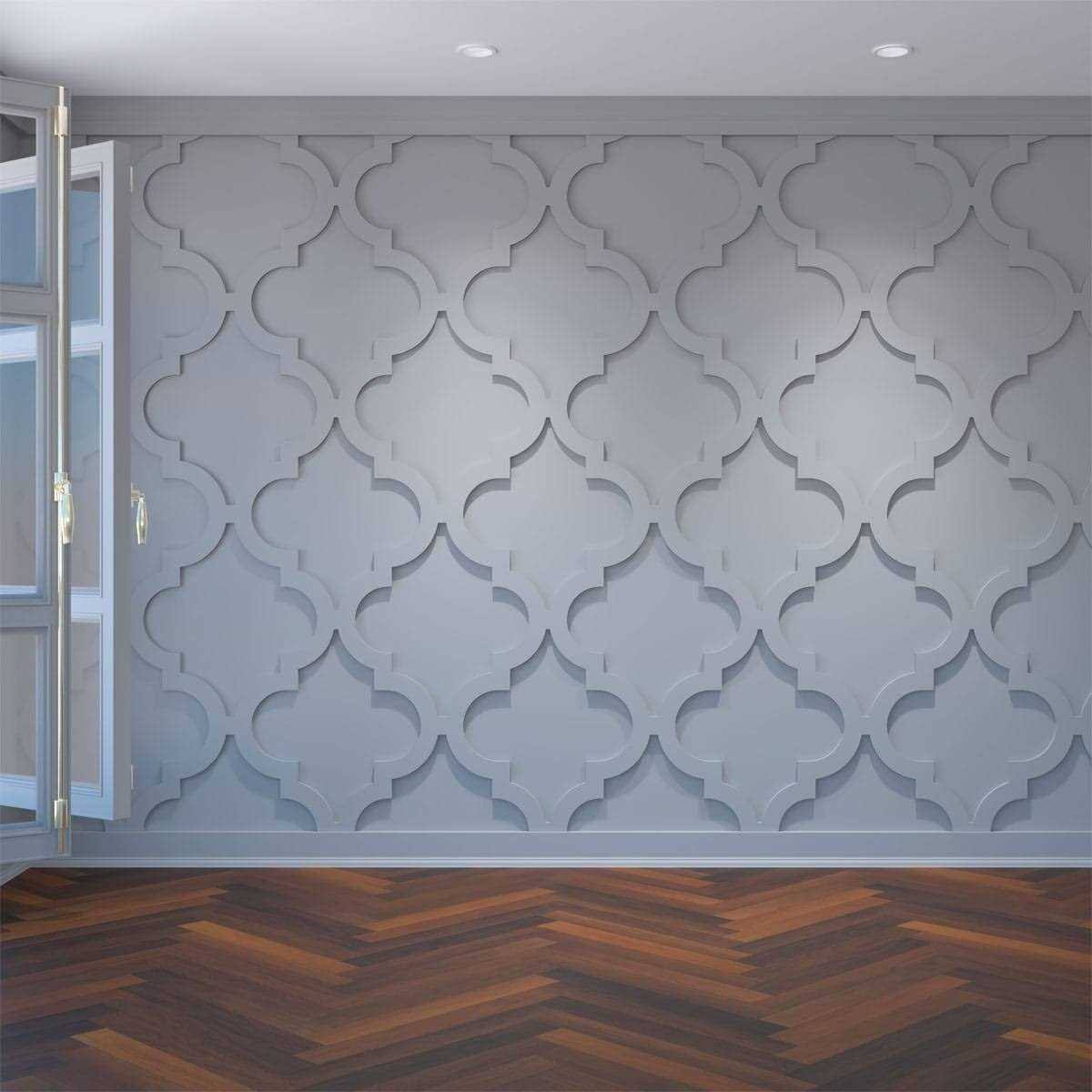 Ekena Millwork Marrakesh White Architectural Grade PVC Decorative Wall Panels