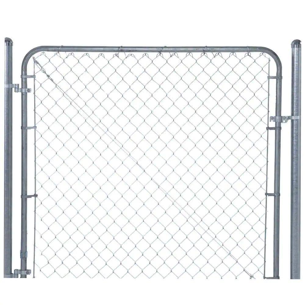 Everbilt Expandable Chain Link 6 ft. W x 4 ft. H Galvanized Steel Fence Gate Kit