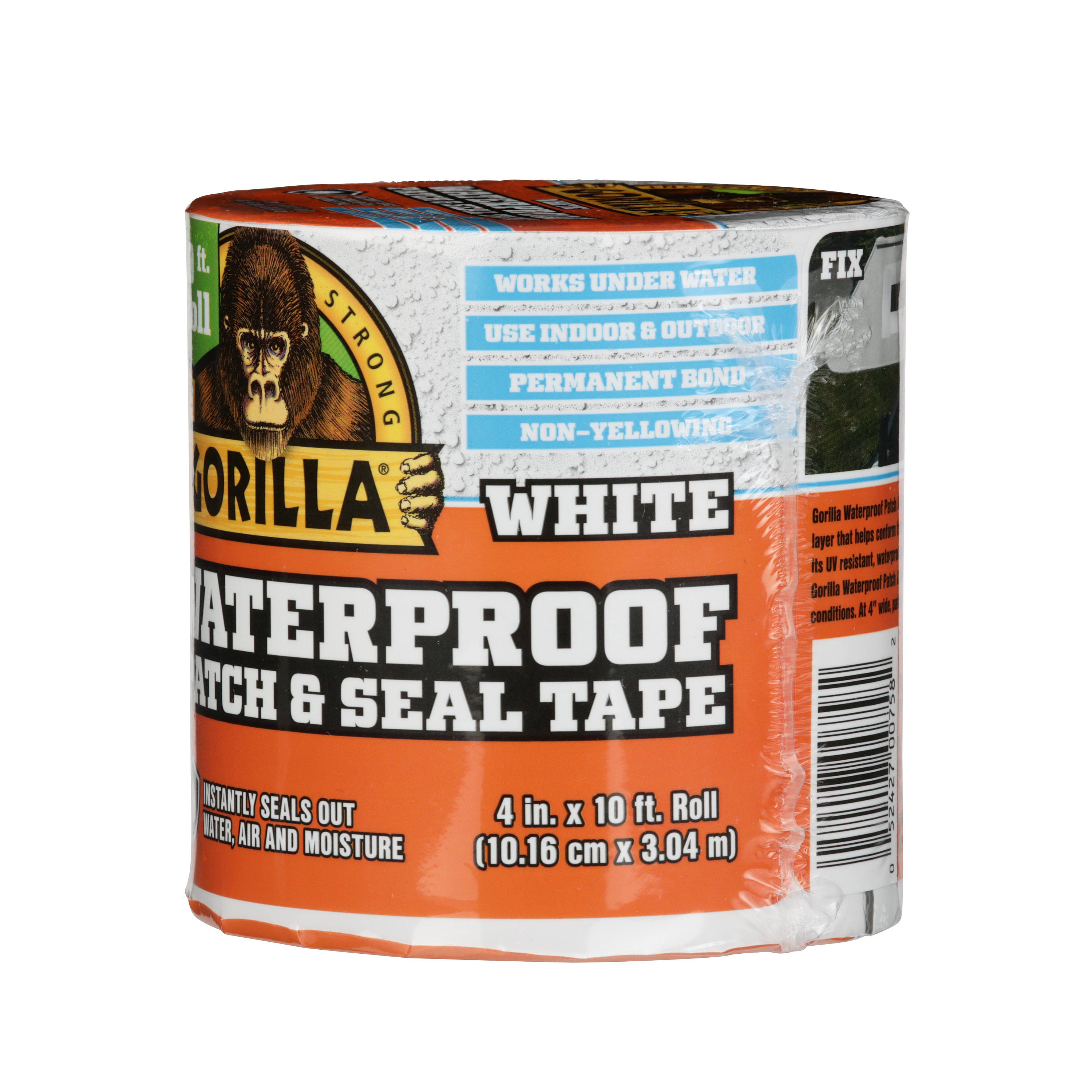 Gorilla Waterproof Patch & Seal Tape: 4 in. x 10 ft. (White)