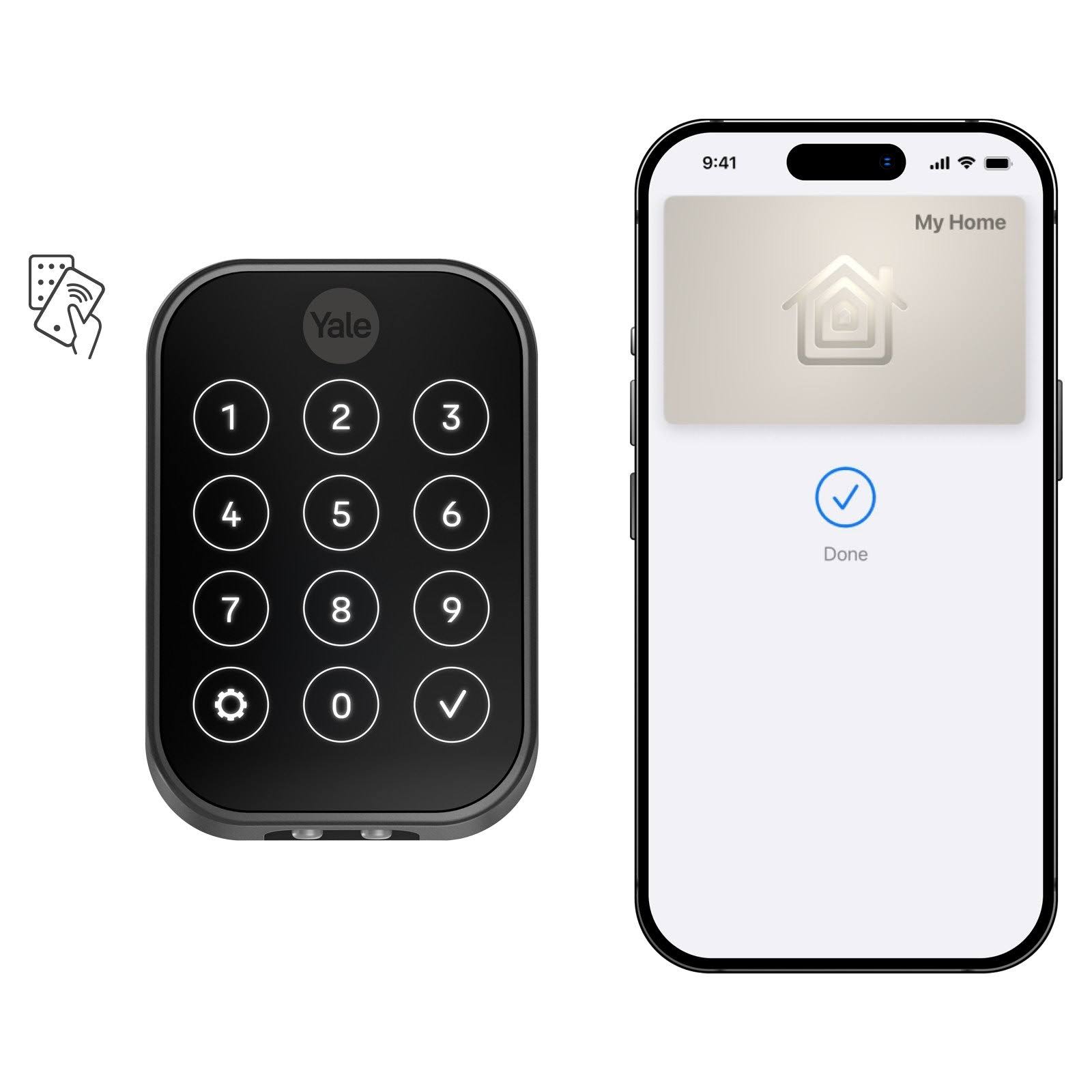 Yale Assure Lock 2 Plus with Apple Home Keys- Entry Apple Home Key Black Suede