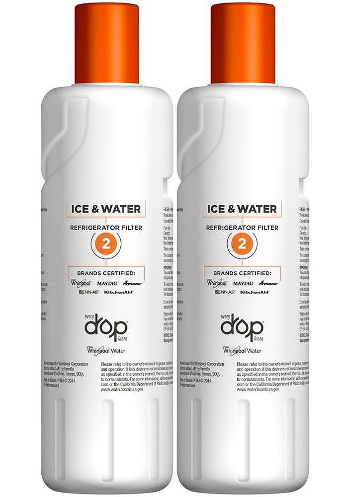 EveryDrop by Whirlpool Refrigerator Water Filter 2 Pack of 2 EDR2RXD2