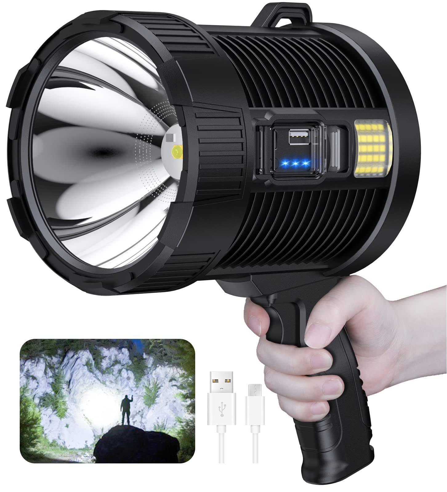 Niao-chao Rechargeable Spotlight 100000 Lumens LED Spot Lights Handhe