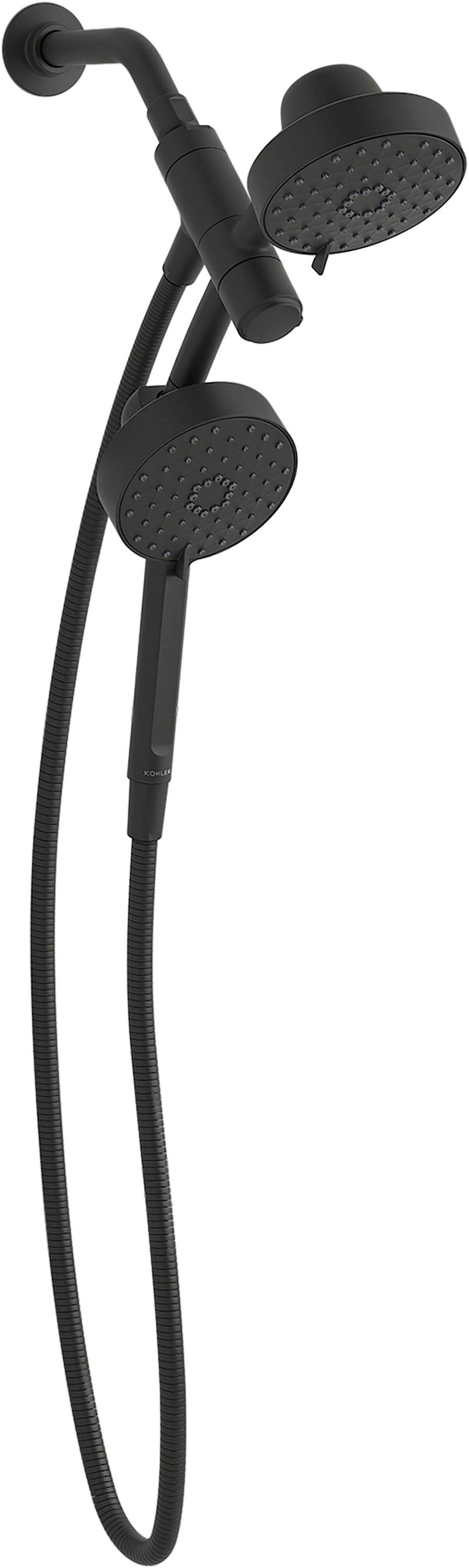 Kohler K-23218-G Awaken 2-in-1 Multifunction 1.75 GPM Shower Combo Kit- Matte Black