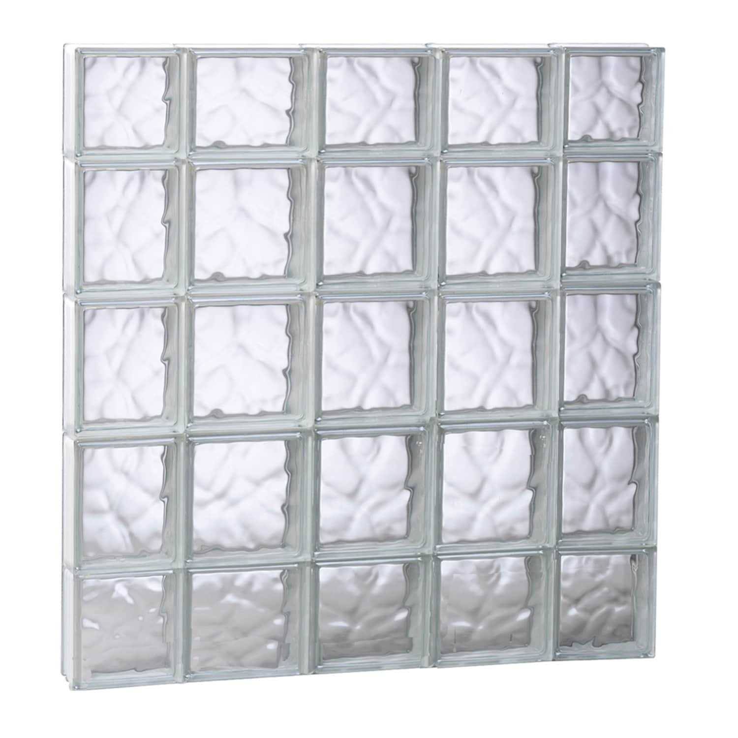 REDI2SET Wavy Glass 34.75-in x 34.75-in Frameless Replacement Glass Block Window in Clear | S3636DC
