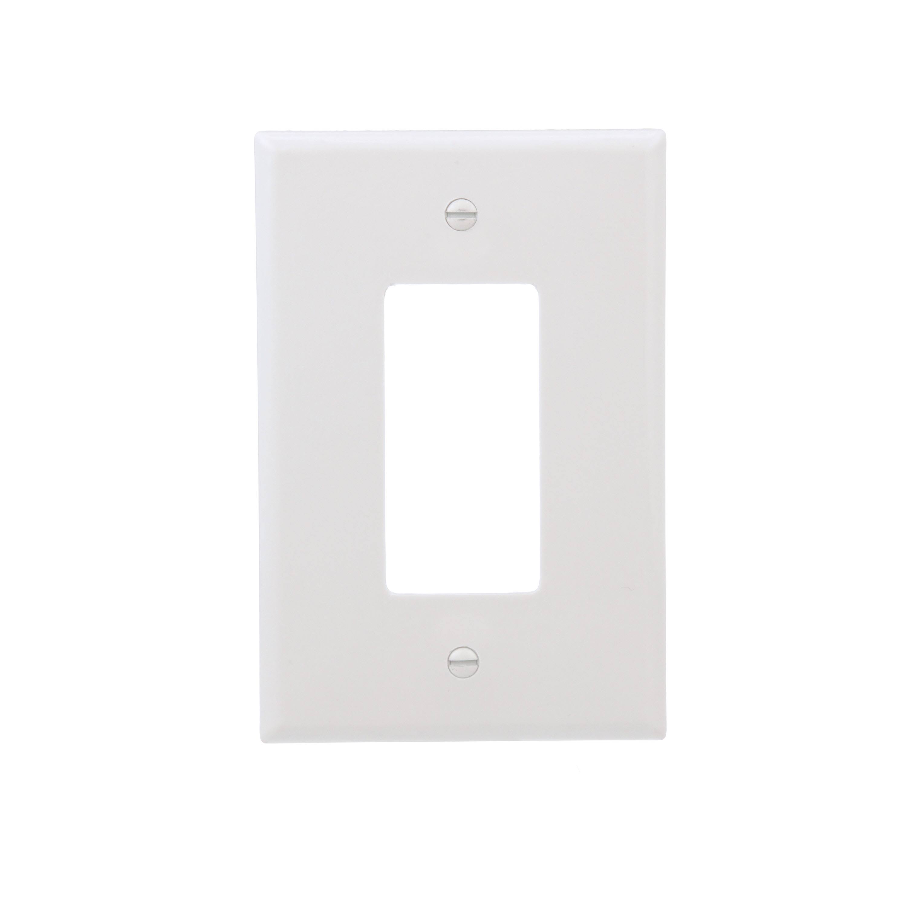 Eaton 1-Gang Jumbo Decorator Wall Plate, White | 2751W-F-LW