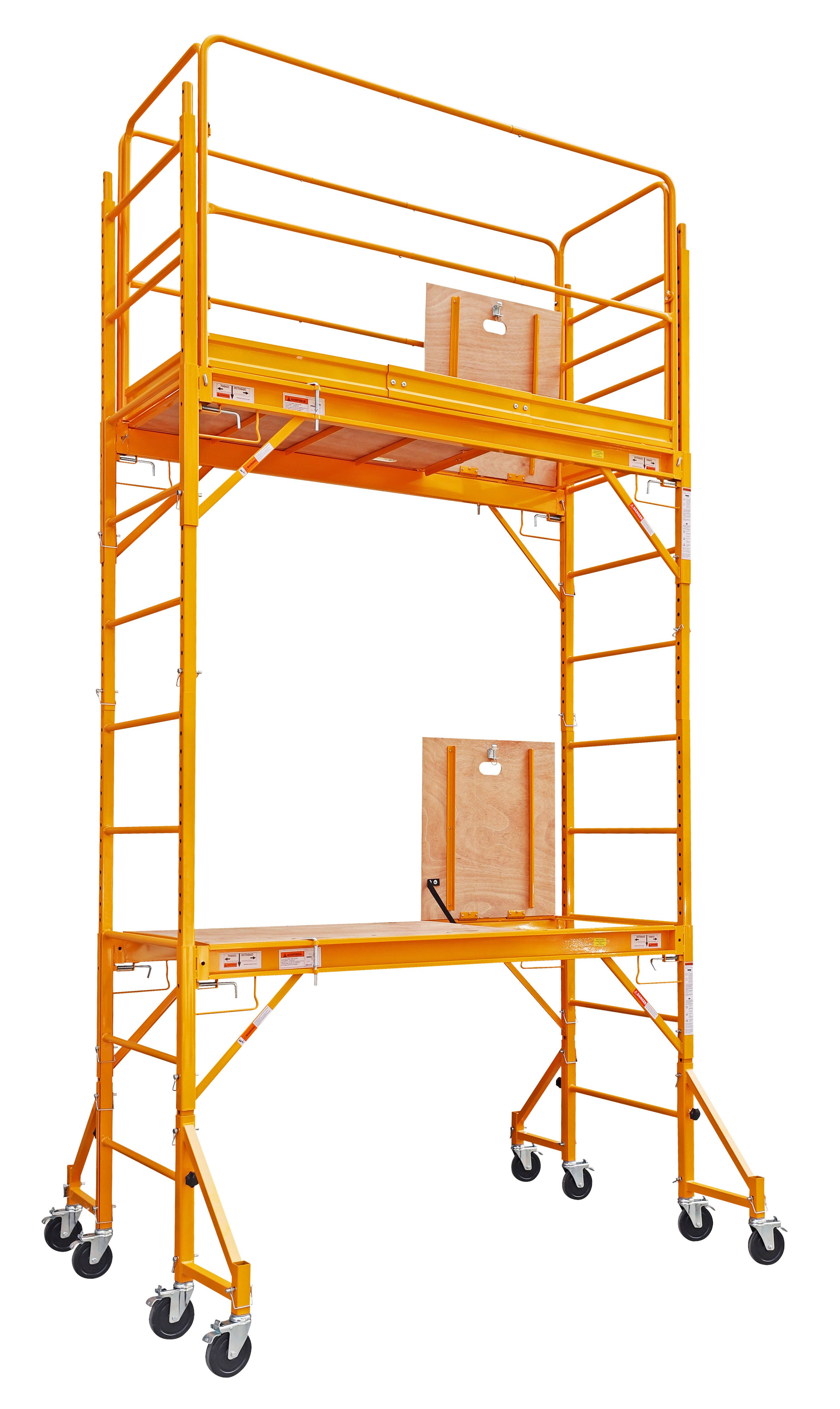 12 Foot Multi Purpose Rolling Scaffolding with Hatch, 1000-lb Capacity